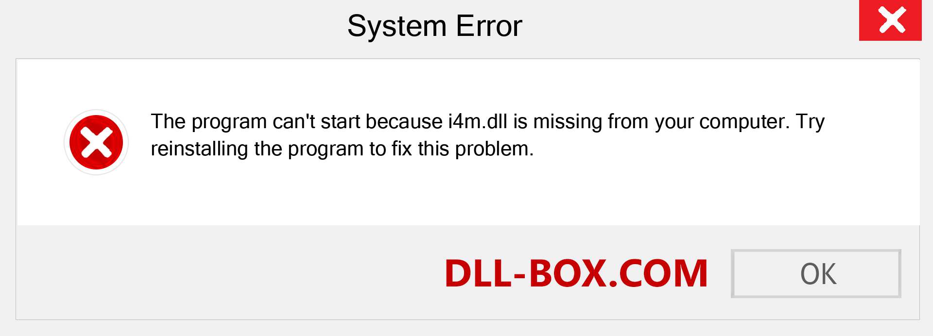  i4m.dll file is missing?. Download for Windows 7, 8, 10 - Fix  i4m dll Missing Error on Windows, photos, images
